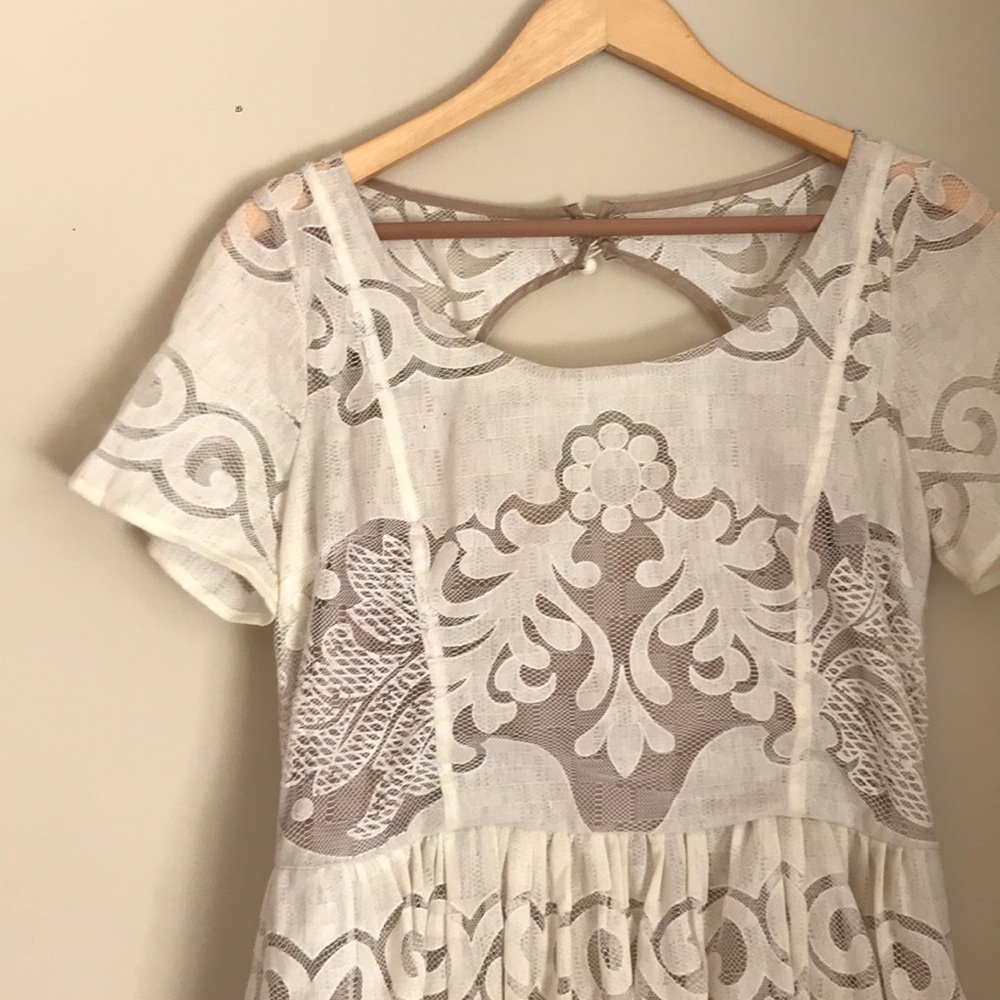 NWT Ivory Anthropologie Dress